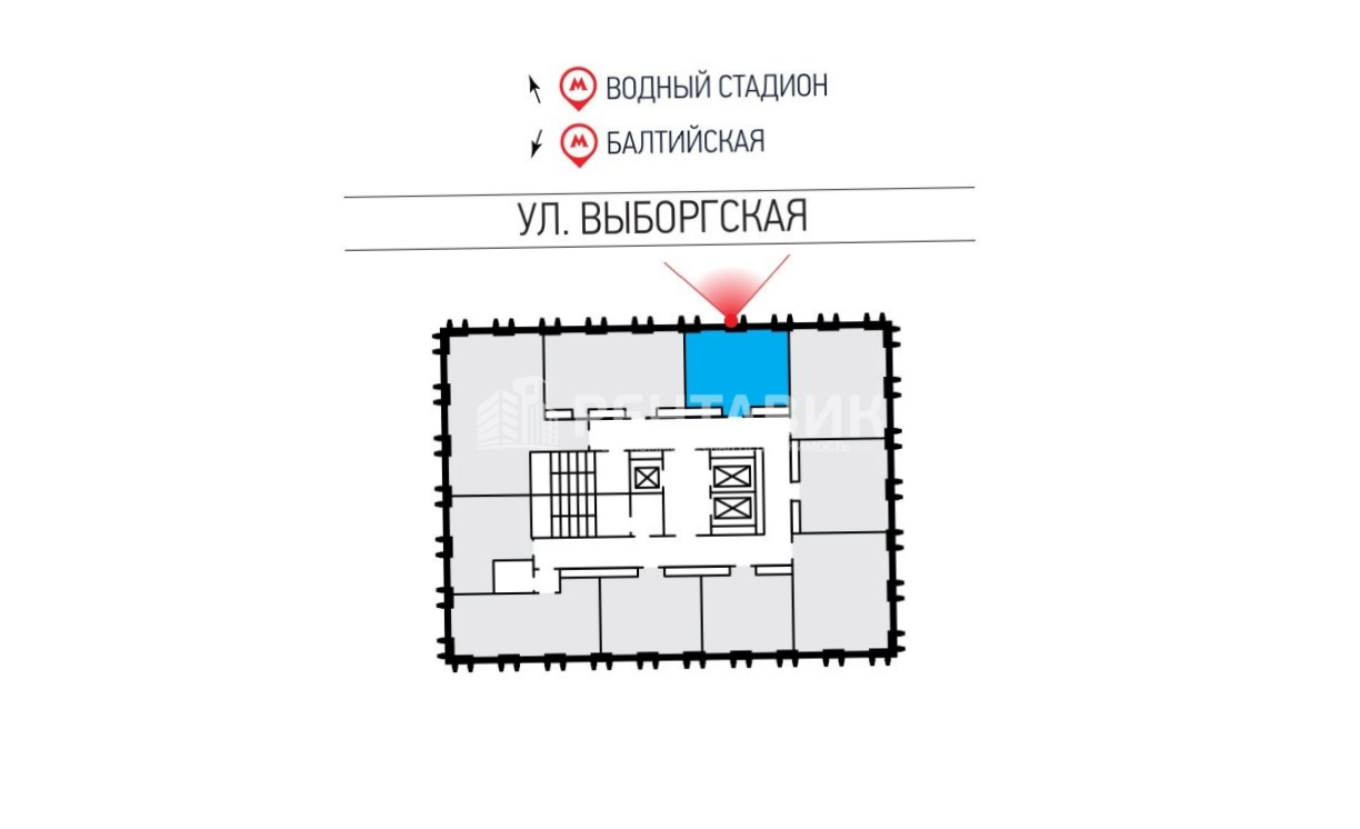 Офис Невский Плаза площадью 36.2 квадратных метров