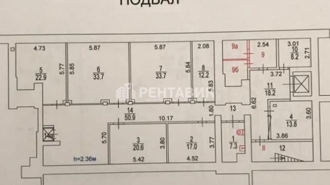 Помещение свободного назначения Самаринская, 1 площадью 518 квадратных метров