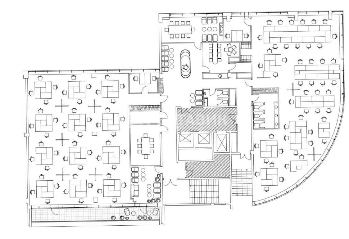 Офис Manufaqtury Poklonka Place площадью 961 квадратных метров