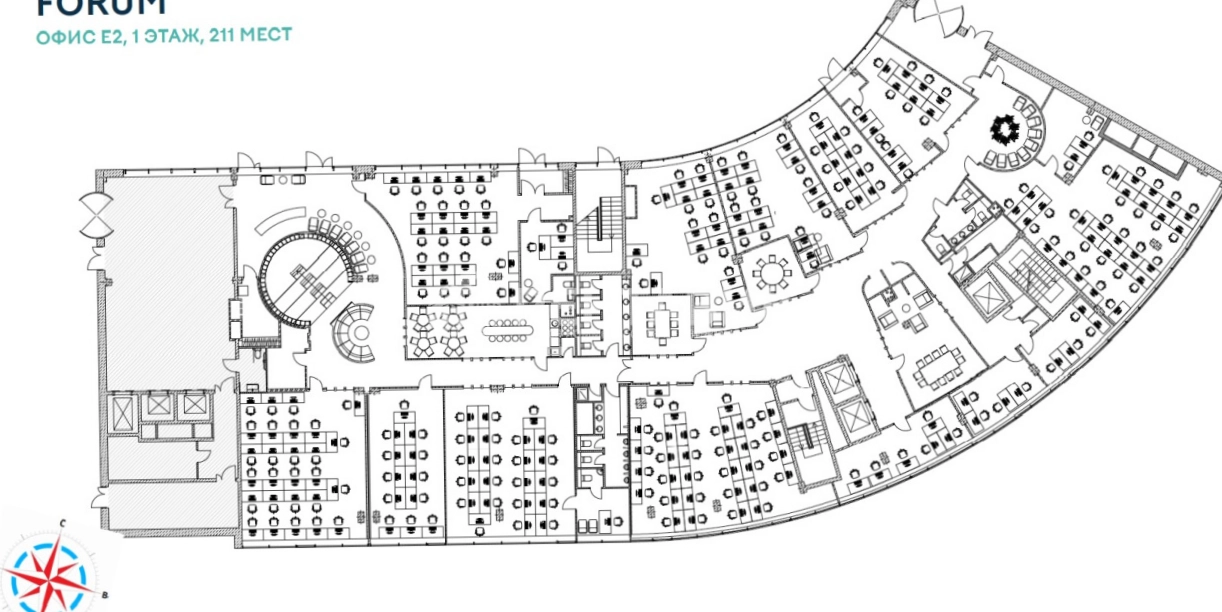 Офис Manufaqtury Poklonka Place площадью 1425 квадратных метров