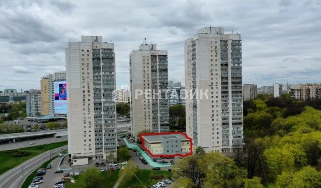 фасад дома, здание по адресу г Москва, Ленинский пр-кт, д 121/1 к 2
