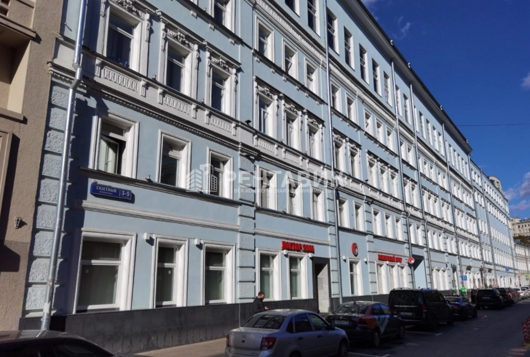 фасад дома, здание по адресу г Москва, Газетный пер, д 3-5 стр 1
