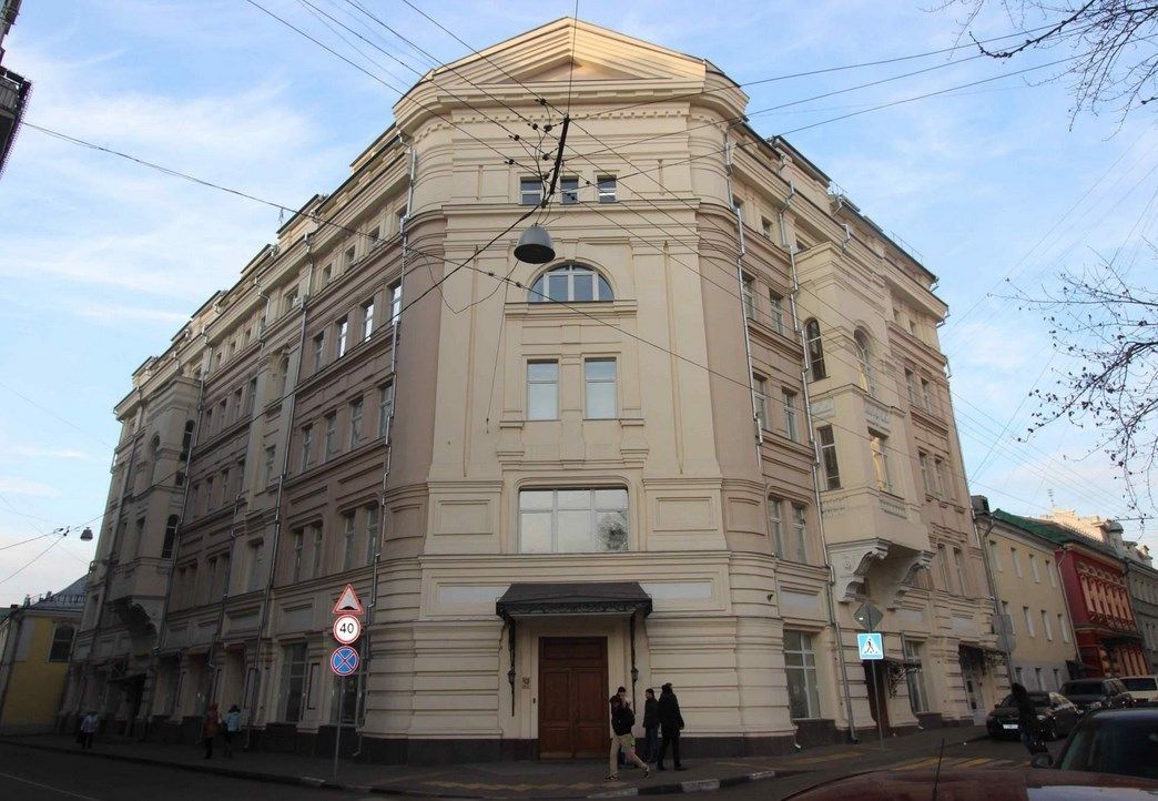фасад дома, здание по адресу г Москва, Милютинский пер, д 13 стр 1 