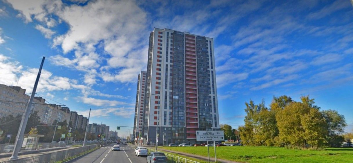 фасад дома, здание по адресу г Санкт-Петербург, Ириновский пр-кт, д 34