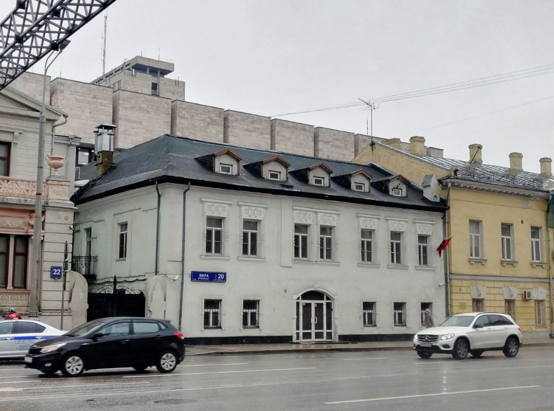 фасад дома, здание по адресу г Москва, пр-кт Мира, д 20 к 2