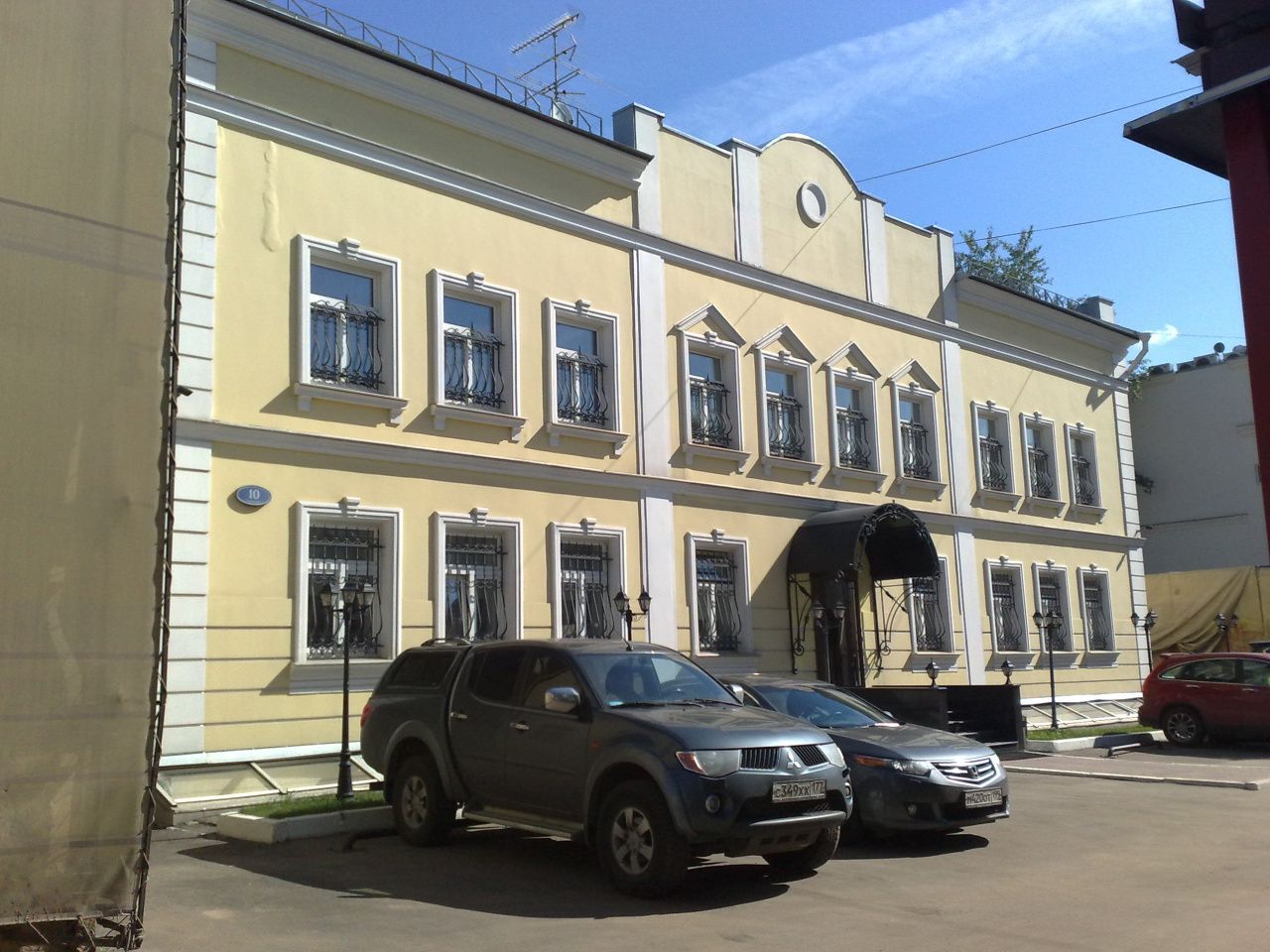 фасад дома, здание по адресу г Москва, Климентовский пер, д 10 стр 3