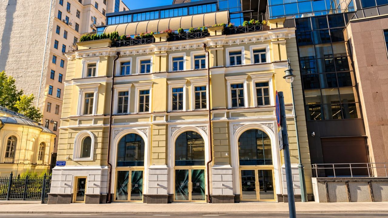 фасад дома, здание по адресу г Москва, Газетный пер, д 17 стр 2
